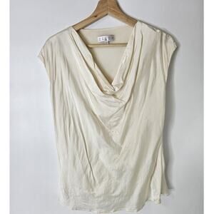 Zelda Women 100% Silk Blouse Cowl Neck Elegant Size 12